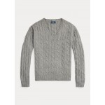 Relaxed Fit Cable Cashmere Sweater