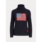Flag Cashmere Turtleneck Sweater
