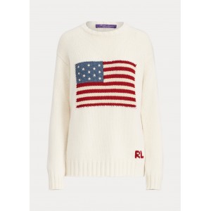 Flag Cashmere Crewneck Sweater