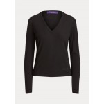 Wool Long-Sleeve V-Neck Sweater