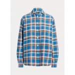 Relaxed Fit Plaid Cotton Shirt