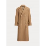 Camel-Hair Twill Long Polo Coat