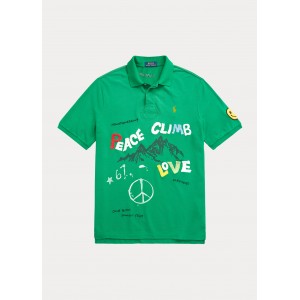 Classic Fit Peace Climb Love Polo Shirt