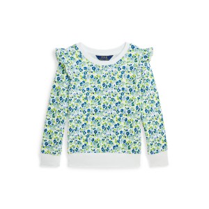 Floral Ruffled French Terry Sweatshirt
