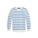 Striped Mesh-Knit Cotton Sweater