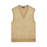 Silk-Blend Herringbone Sweater Vest
