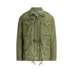 Paint-Splatter Twill Field Jacket