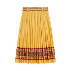 Embroidered Cotton Voile Skirt