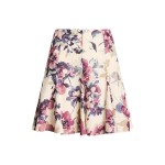 Floral Linen Miniskirt
