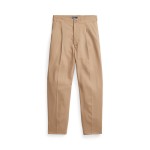Curved Tapered Stretch Wool Pant