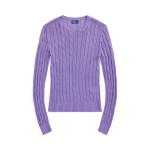 Cable-Knit Cotton-Blend Crewneck Sweater