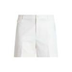 Pleated Double-Faced Cotton Short