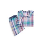 Plaid Cotton Long-Sleeve Pajama Set