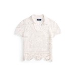 Pointelle Cotton Polo Shirt