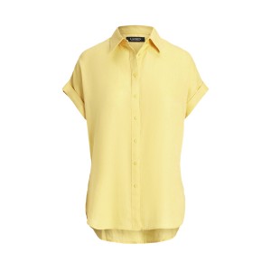 Relaxed Fit Linen Short-Sleeve Shirt