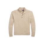 Cable-Knit Cashmere Mockneck Sweater