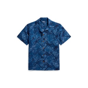 Classic Fit Linen-Silk Camp Shirt