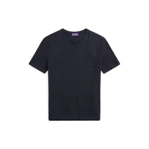 Linen-Cotton Pique Pocket T-Shirt