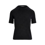 Monogram Jacquard Short-Sleeve Sweater