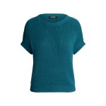 Rib-Knit Short-Sleeve Sweater