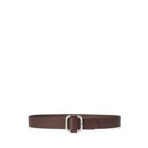 Slide-Buckle Leather Belt