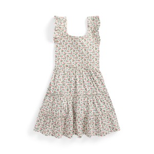 Floral Tiered Cotton Jersey Dress