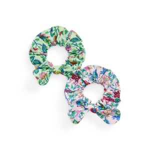 Floral Bow Scrunchie 2-Pack