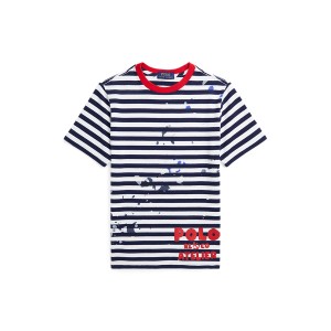 Striped Logo Cotton Jersey Tee