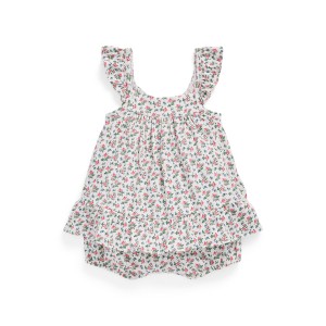 Floral Cotton Jersey Top & Bloomer Set