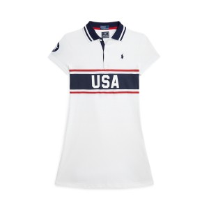 Team USA Stretch Mesh Polo Dress