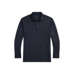 Foulard-Print Soft Cotton Polo Shirt