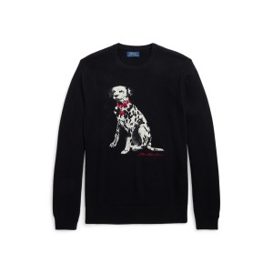 Dalmatian Intarsia-Knit Cashmere Sweater
