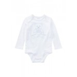 Baby Boys Embroidered Polo Bear Graphic Bodysuit