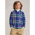 Boys 2-7 Plaid Cotton Flannel Work Shirt