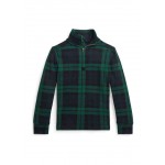Boys 4-7 Checked Cotton Interlock Pullover Sweatshirt