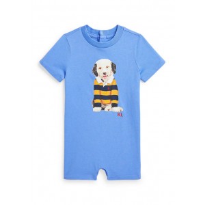 Baby Boys Dog-Print Cotton Jersey Shortall