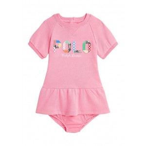 Baby Girls Mixed-Logo Terry Dress & Bloomer