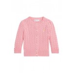 Baby Girl Mini-Cable Cotton Cardigan