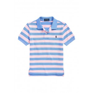 Boys 2-7 Striped Cotton Mesh Polo Shirt
