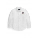 Boys 4-7 Polo Bear Cotton Oxford Shirt