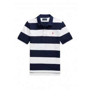Boys 8-20 Striped Cotton Mesh Polo Shirt