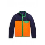 Boys 8-20 Color Blocked Quilted Double Knit Jacket