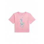 Girls 2-6x Floral Big Pony Cotton Jersey Boxy T-Shirt