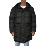 big & tall mens down blend quilted parka coat