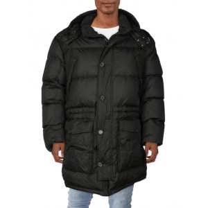 big & tall mens down blend quilted parka coat