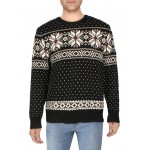 mens pullover fair isle crewneck sweater