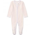 Baby Girls Cotton Floral Trim Coverall