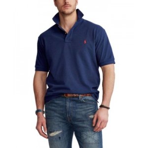 Mens Big & Tall Classic-Fit Cotton Mesh Polo