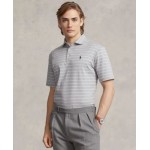 Mens Classic-Fit Striped Soft Cotton Polo Shirt