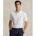 Mens Classic-Fit Printed Soft Cotton Polo Shirt